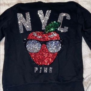 Pink NYC Big Apple Zip Up Hoodie
